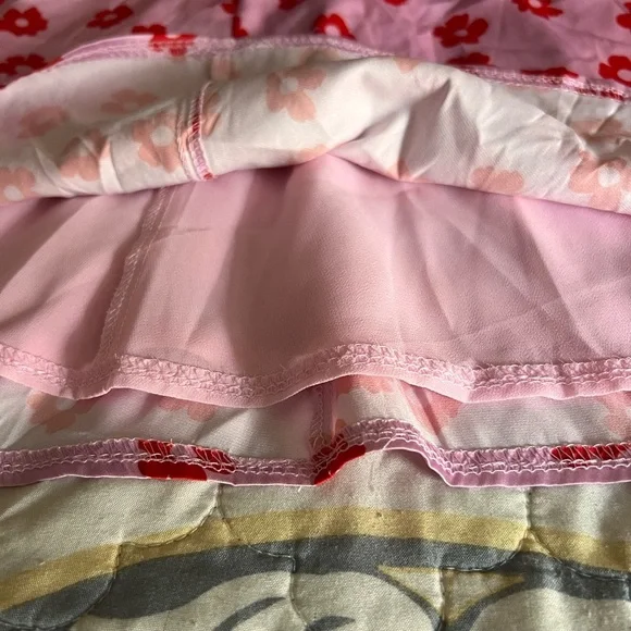 NWT Princess Polly Olton Pink Retro Floral Groovy Silky Mini Skirt, 6 - Picture 9 of 12